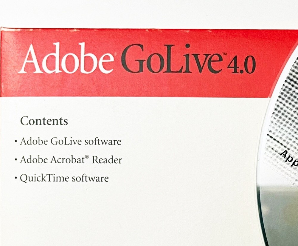 Adobe GoLive 4.0 Educational Version for Mac / with Serial Keys