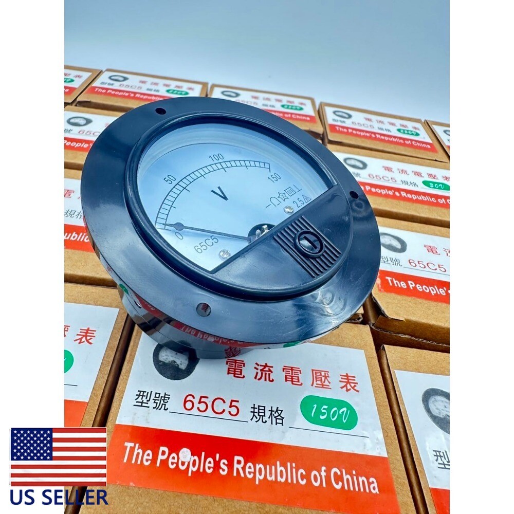 1PC DC 0 ~ 150V Round Analog Volt Pointer Needle Panel Meter Voltmeter