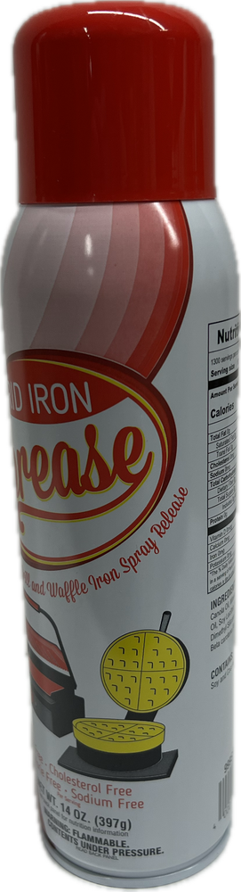 Grid Iron Sprease Panini Grill and Waffle Iron Release Spray 14oz.