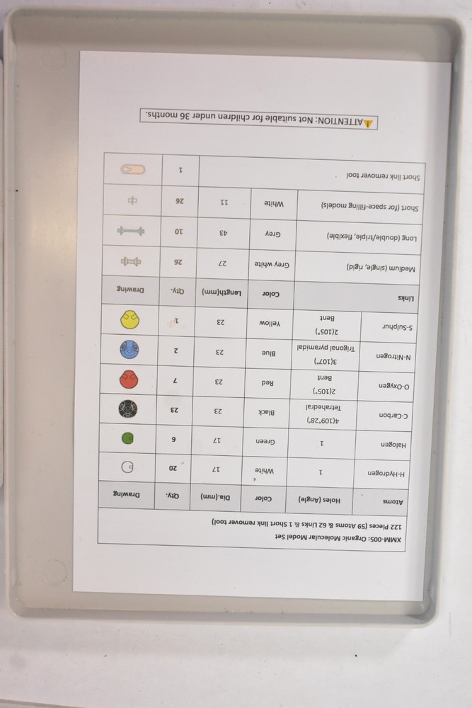 Organic Molecular Structure Model Ball & Stick Scale Student 122 Piece XMM-005