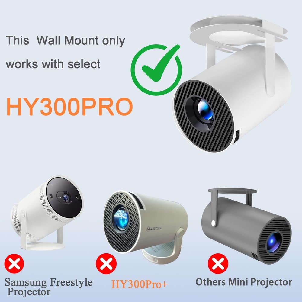 [Upgrade] Wall Mount Compatible with HY300PRO Mini Projector Ceiling Mount,HY...
