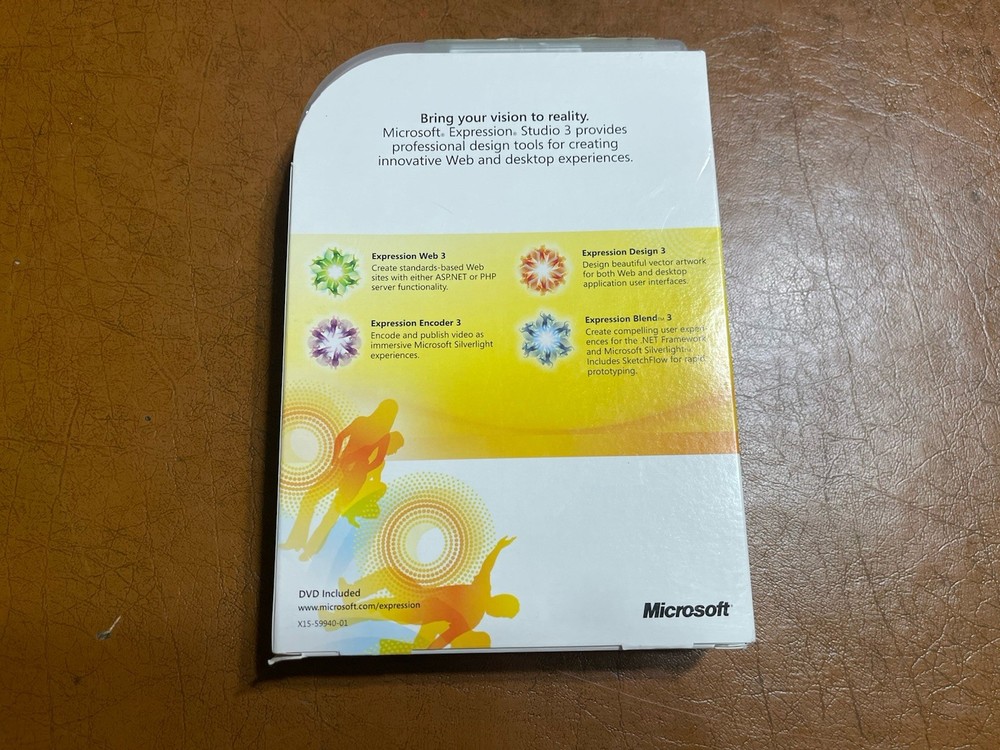 Microsoft Expression Studio 3,SKU PJS-00940,Full version,Sealed