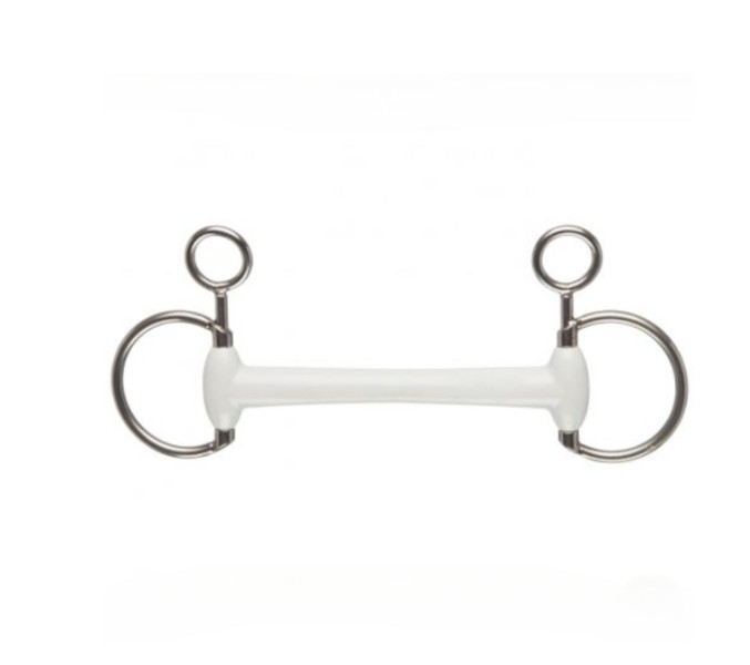 Soft Rubber Mullen Mouth Elevator Bit 3-Ring Gag | Flexible Horse Bit