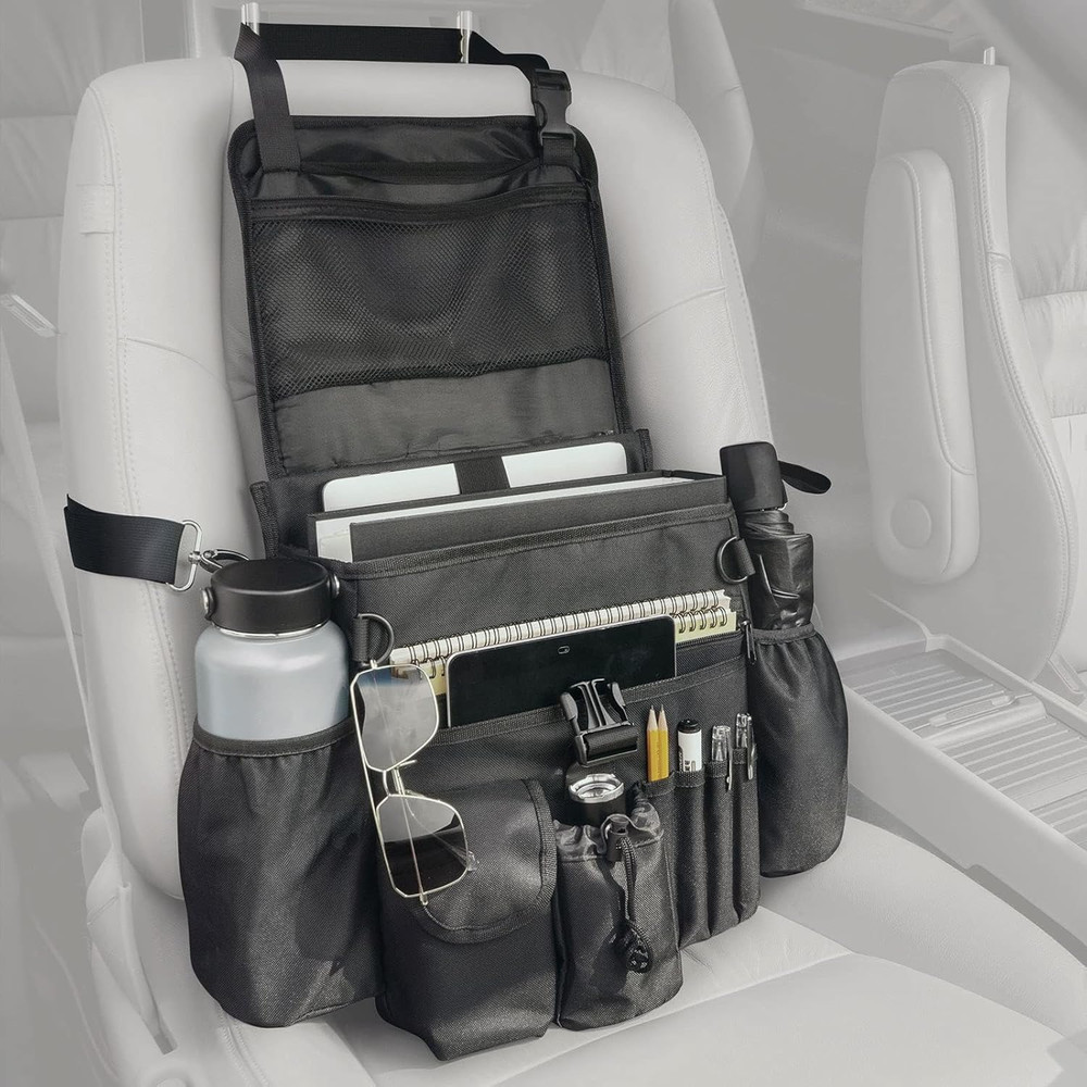 Large Capacity Front Seat Organizer for Work and Truck Storage