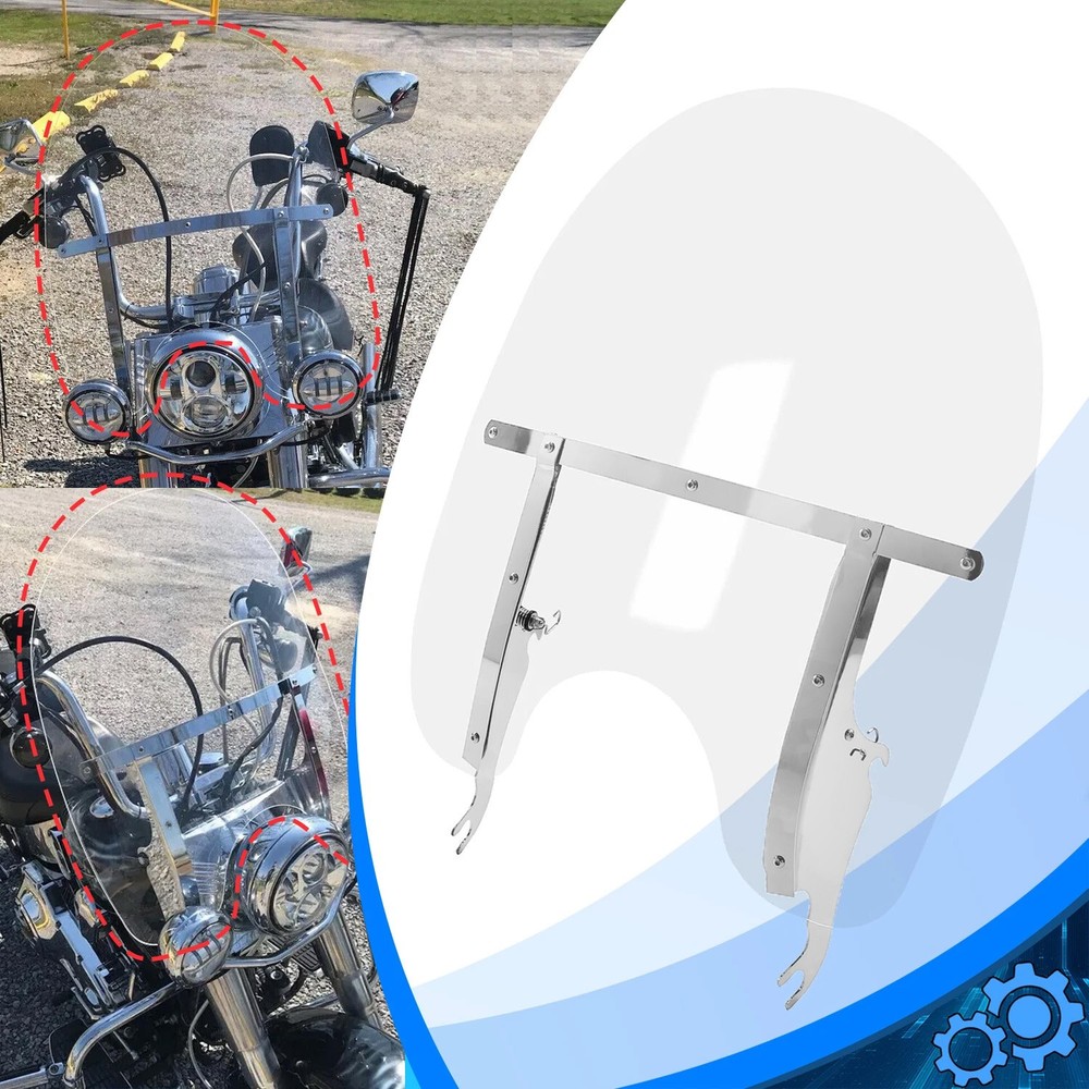 Clear Windscreen Windshield For Harley Softail FLST FLSTC FLSTF FLSTFB 2000-2017