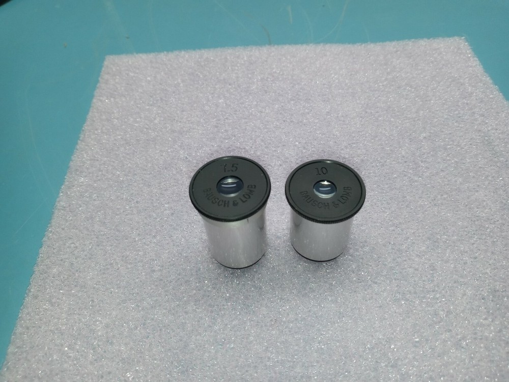 BAUSCH LOMB 7.5 & 10 EYEPIECE PAIR LENS MICROSCOPE