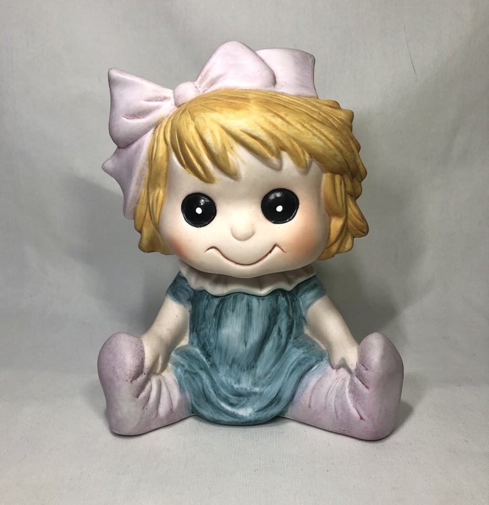 Vintage Lefton Ceramic Bisque Girl Doll Night Light-Figurine Only Replacement