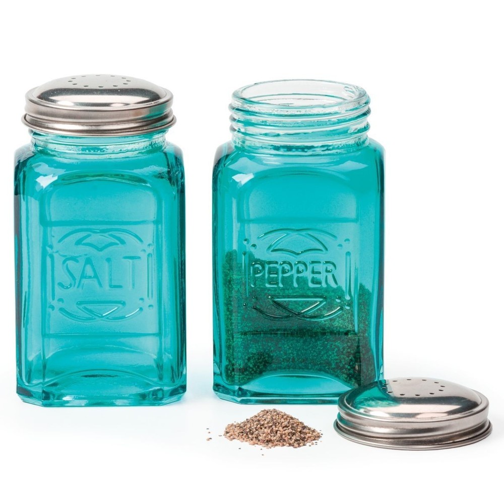 Retro Salt & Pepper Shakers, Turquoise
