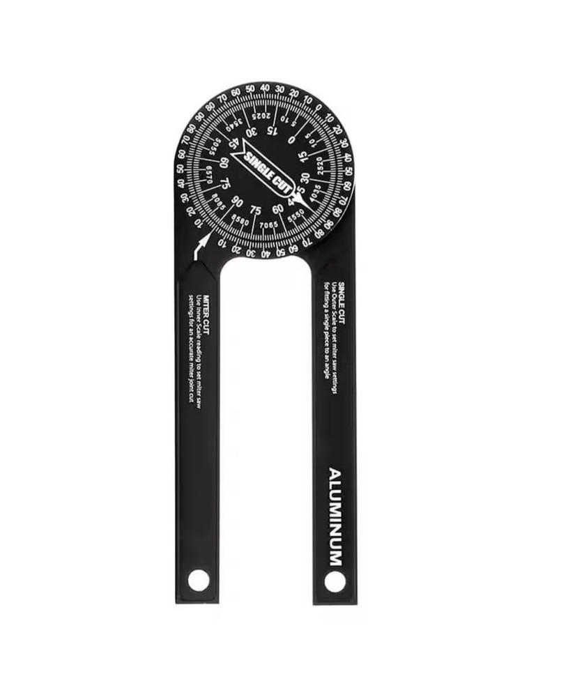 AfoxsosAluminum Black 7 in Protractor Angle Finder For Inside And Out Side Miter