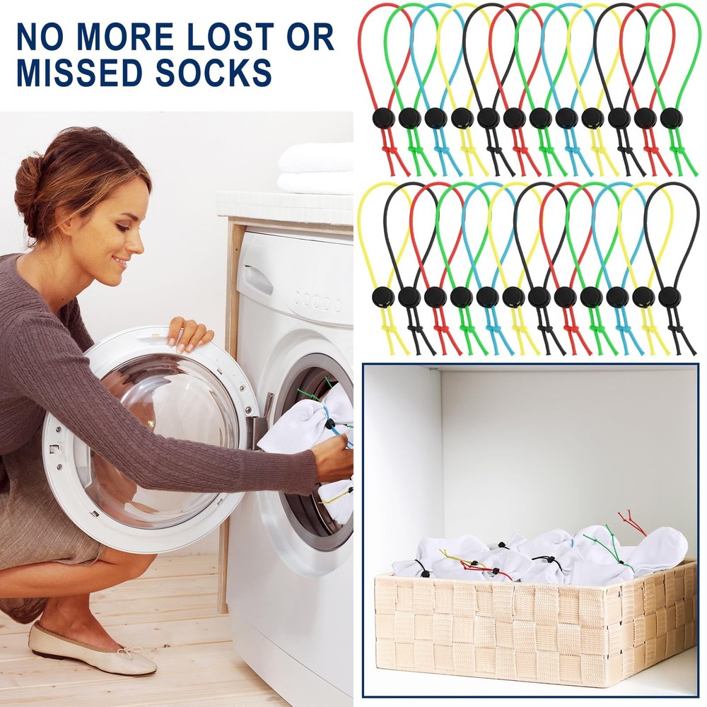 100 Pcs Sock Clips for Laundry Locks Your Socks Holder Stocking Tie Clips