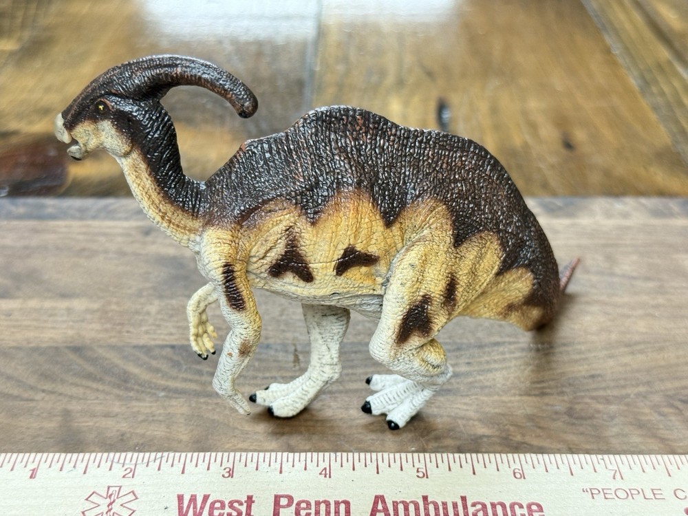 Museum line quality Parasaurolophus dinosaur model