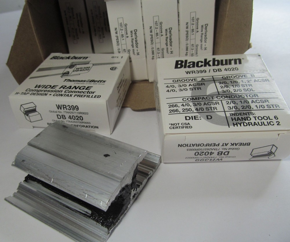 25-PACK THOMAS & BETTS BLACKBURN WR399 WIDE RANGE COMPRESSION CONNECTOR H-TAP