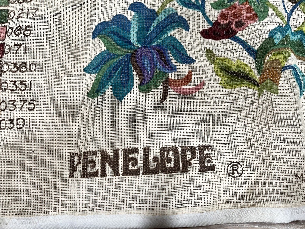 Vintage Penelope Jacobean Handpainted Canvas