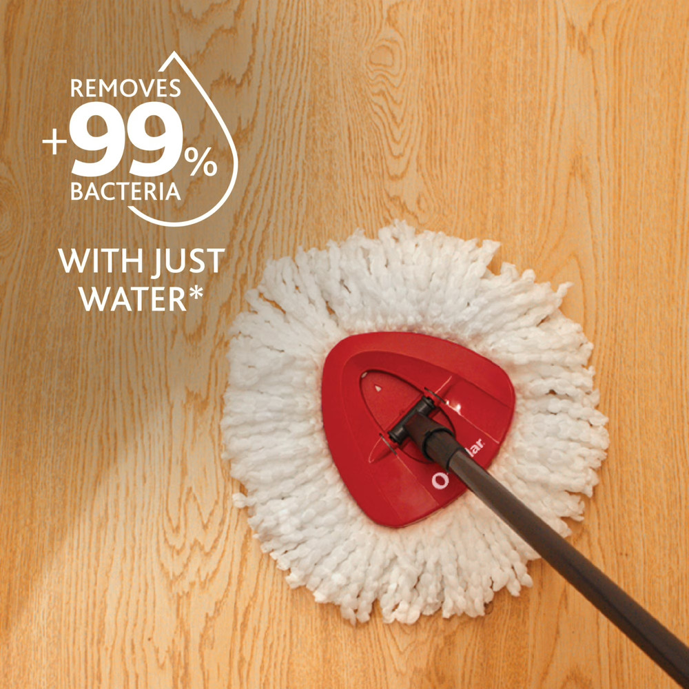 O-Cedar EasyWring Microfiber Spin Mop and Bucket System - Red