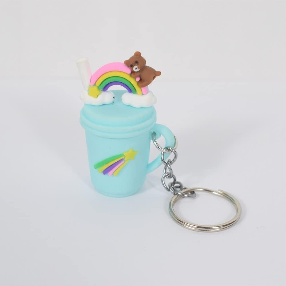 50PCS Bulk Keychains, 1 Inch Key Rings and Chain Silver