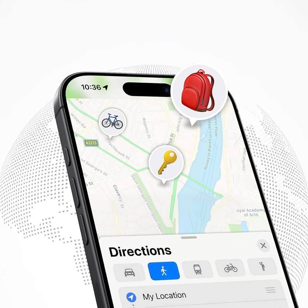Air Tracker Tags-4 Pack, Bluetooth Tracker Works with Apple Find My APP (iOS ...