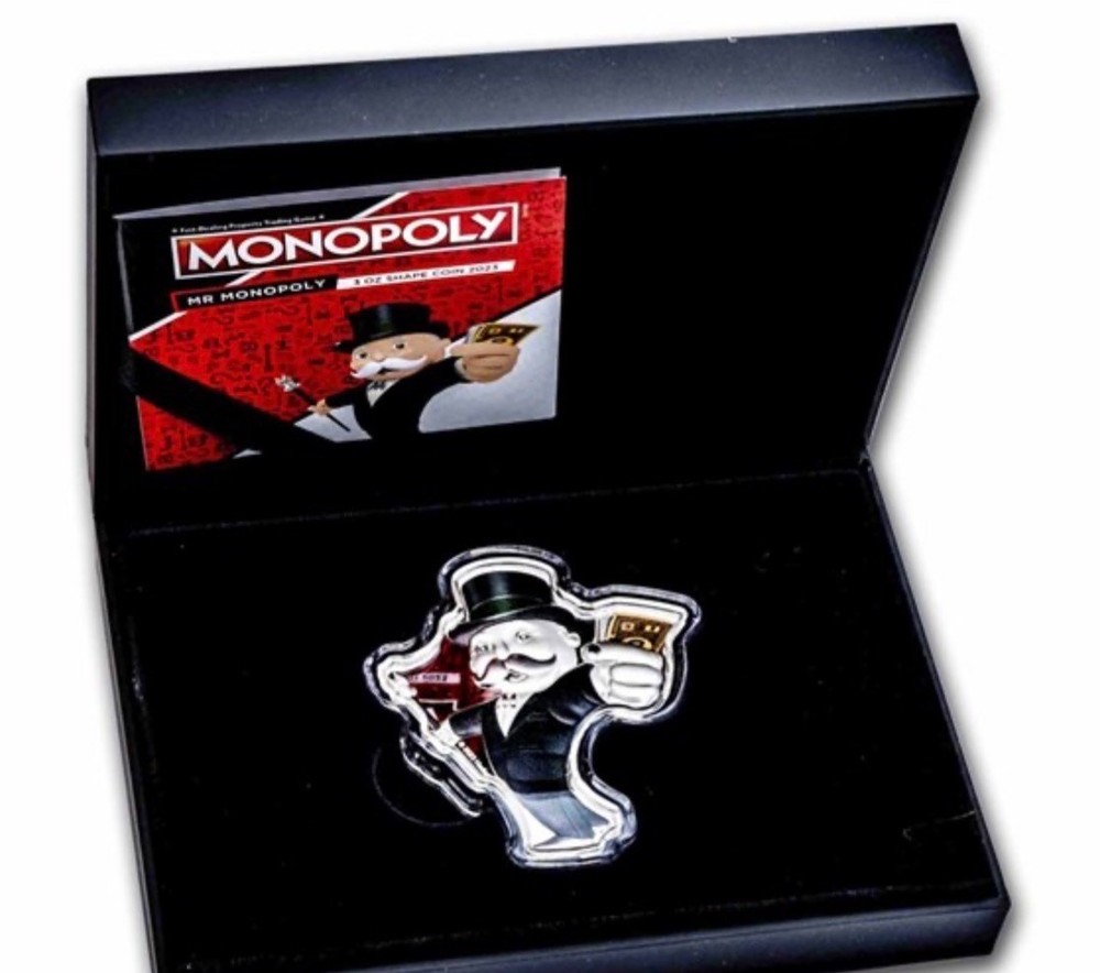 2023 Samoa Mr. Monopoly Shaped 3 oz Silver Coin