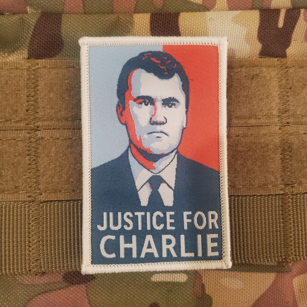 JUSTICE FOR CHARLIE KIRK Tactical Morale Patch Hook and Loop