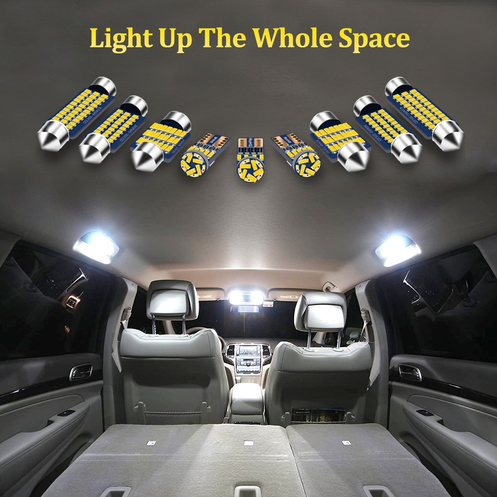 17PCS White Interior LED Lights Bulb Package Kit for 2007-2014 Chevy Tahoe +TOOL