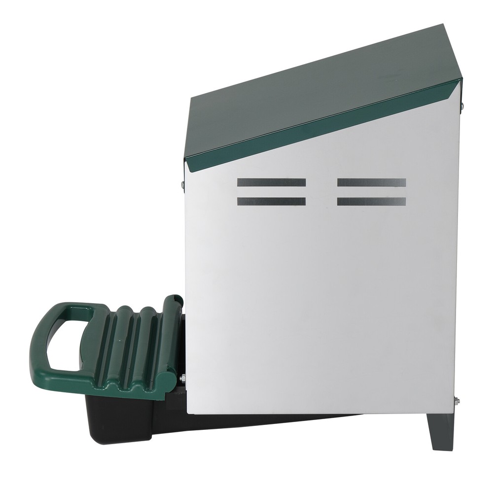 Single Roll Out Chicken Nesting Box with Plastic Basket Chicken Coop Box Green