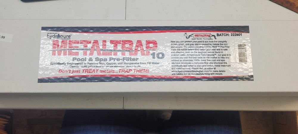 MT-10 MetalTrap Hydropure technologies pool & spa filter w/ valve