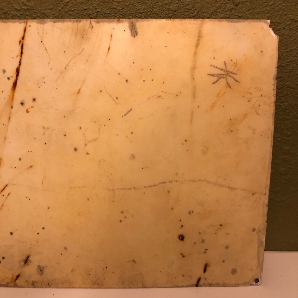 Vintage "NOTICE ALL DRIVERS SEE OPERATOR BEFORE ENTERING" LAMINATED SIGN