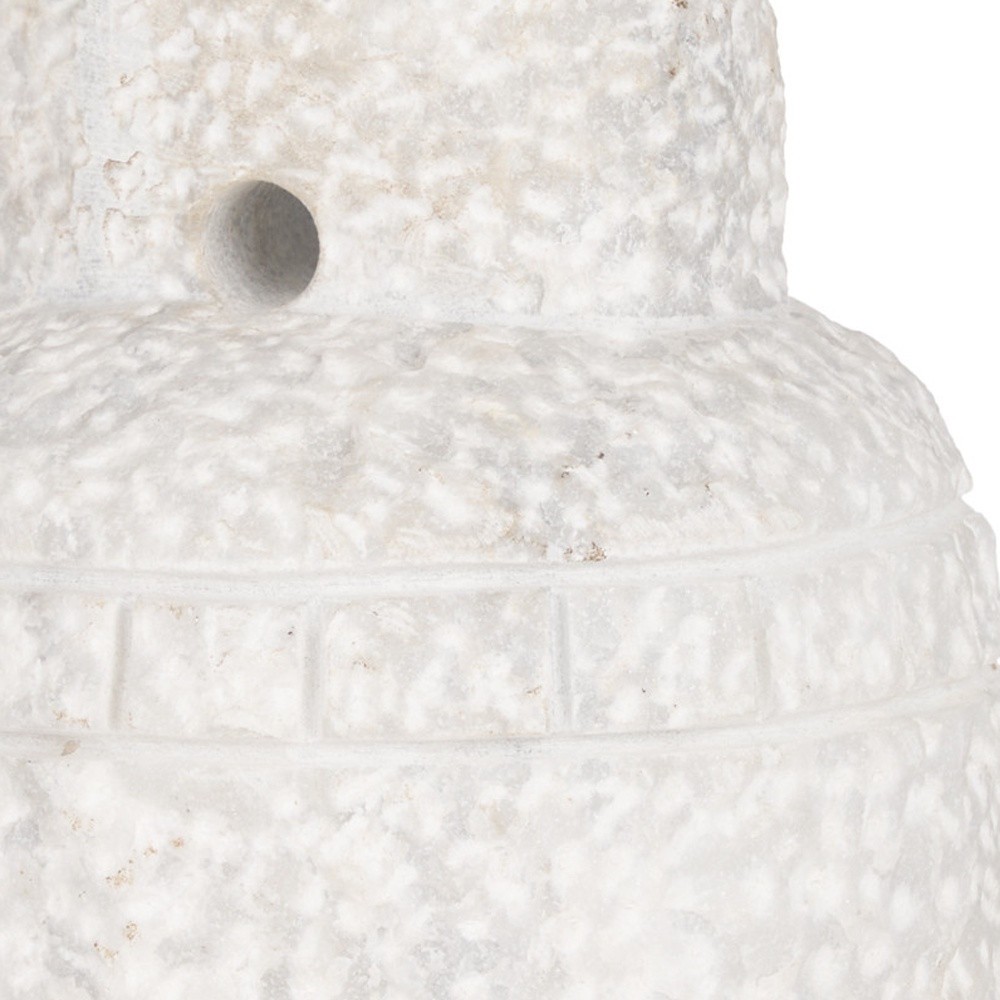 10" White Marble Door Stop