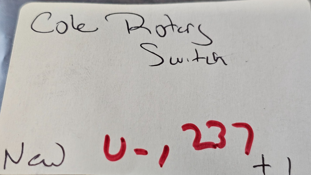 Cole Rotary Switch M3786/4-3014 Dial 12 Position DC9703 Dash Panel