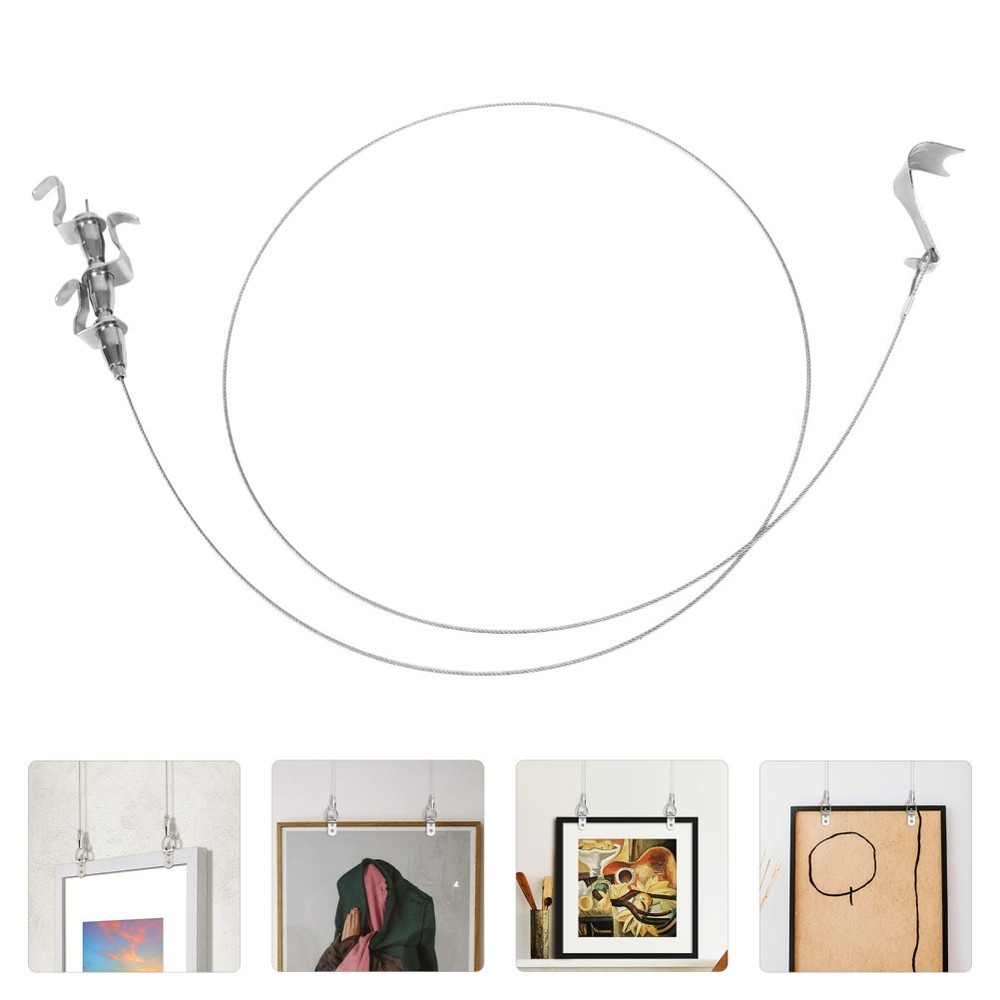 Picture Rail Hooks Adjustable Hanger Mirror Frame Hanging Tool Heavy Kit