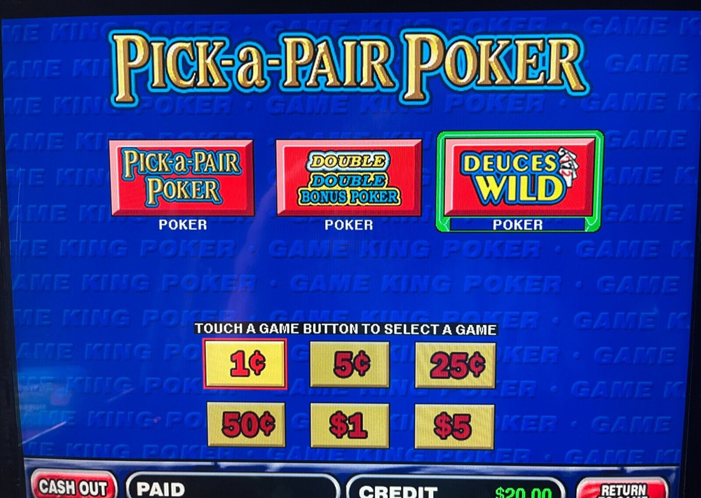 IGT Pick A Pair Game King Poker Software