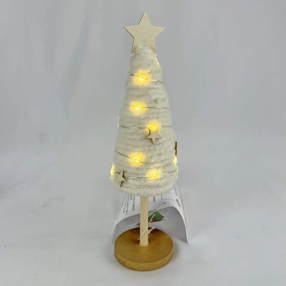 Lighted Yarn Christmas Tree Figural White Target Bullseye Playground 2023