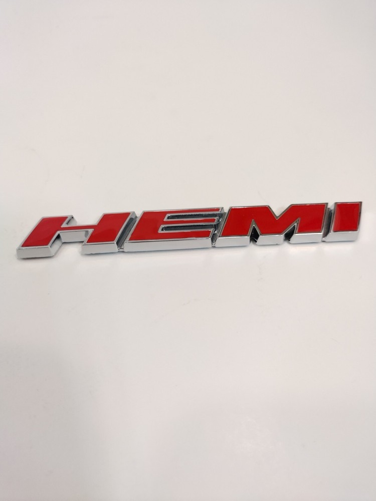 Slanted HEMI Emblem Challenger Dodge