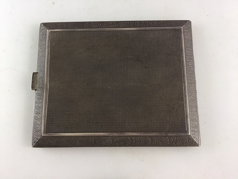 Antique AUSTRIA .935 SILVER COMPACT & CIGARETTE CASE Guilloche CINDERELLA!