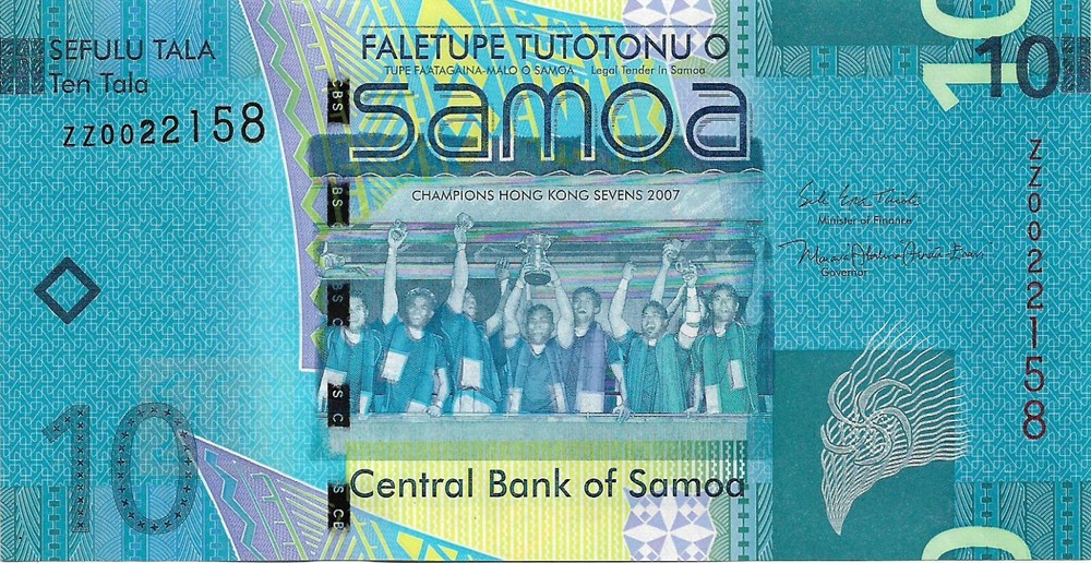 SAMOA 10 Tala 2008 ZZ00... Replacement Note P39r UNC