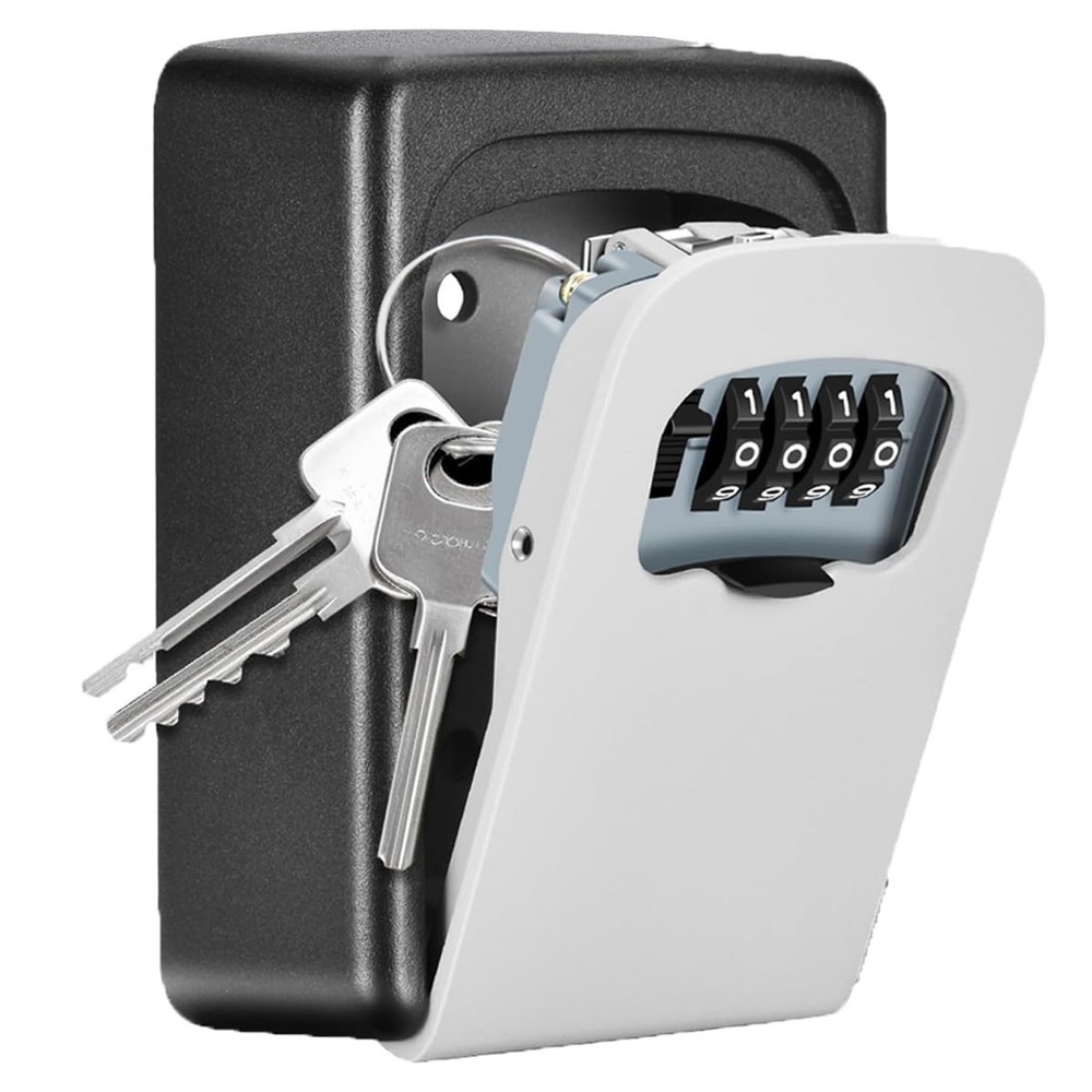 4-Digit Combination Lock Key Box Safe Storage Box Padlock Security Home Outdoor
