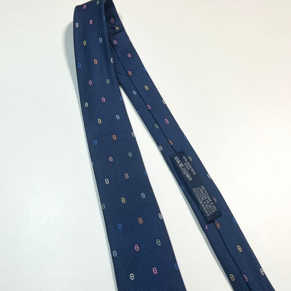 Good Condition HERMES Tie Maillon Multicolor