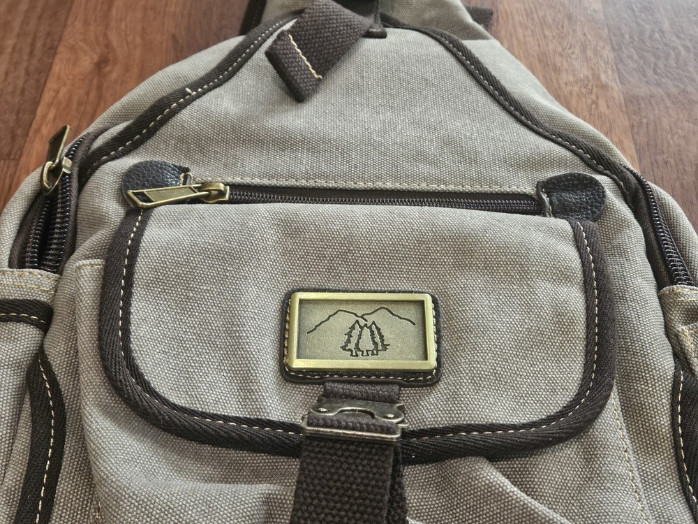 Prairie Schooner Tan Canvas Sling Bag Backpack