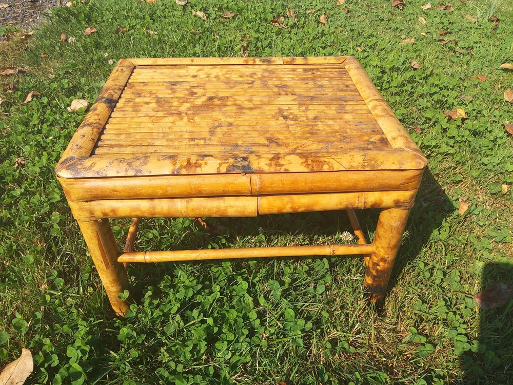 Bamboo Golden Brown Foot Stool
