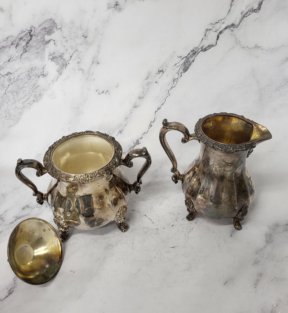 Vintage Countess Silverplate 4-Piece Tea Set With Tray