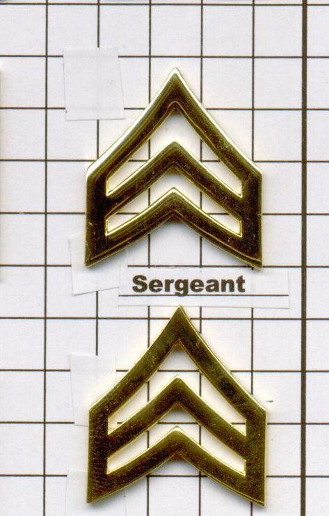 Corrections Department Sergeant Collar Brass