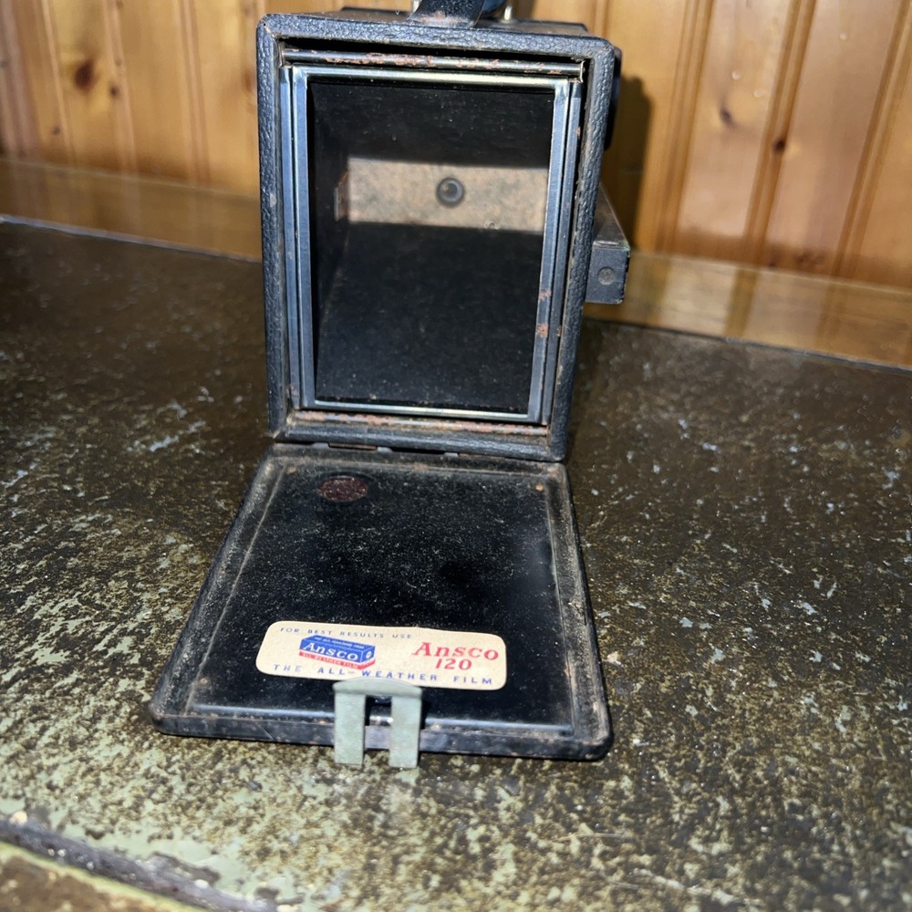 Displayable Vintage Ansco Shur-Flash Antique Box Camera