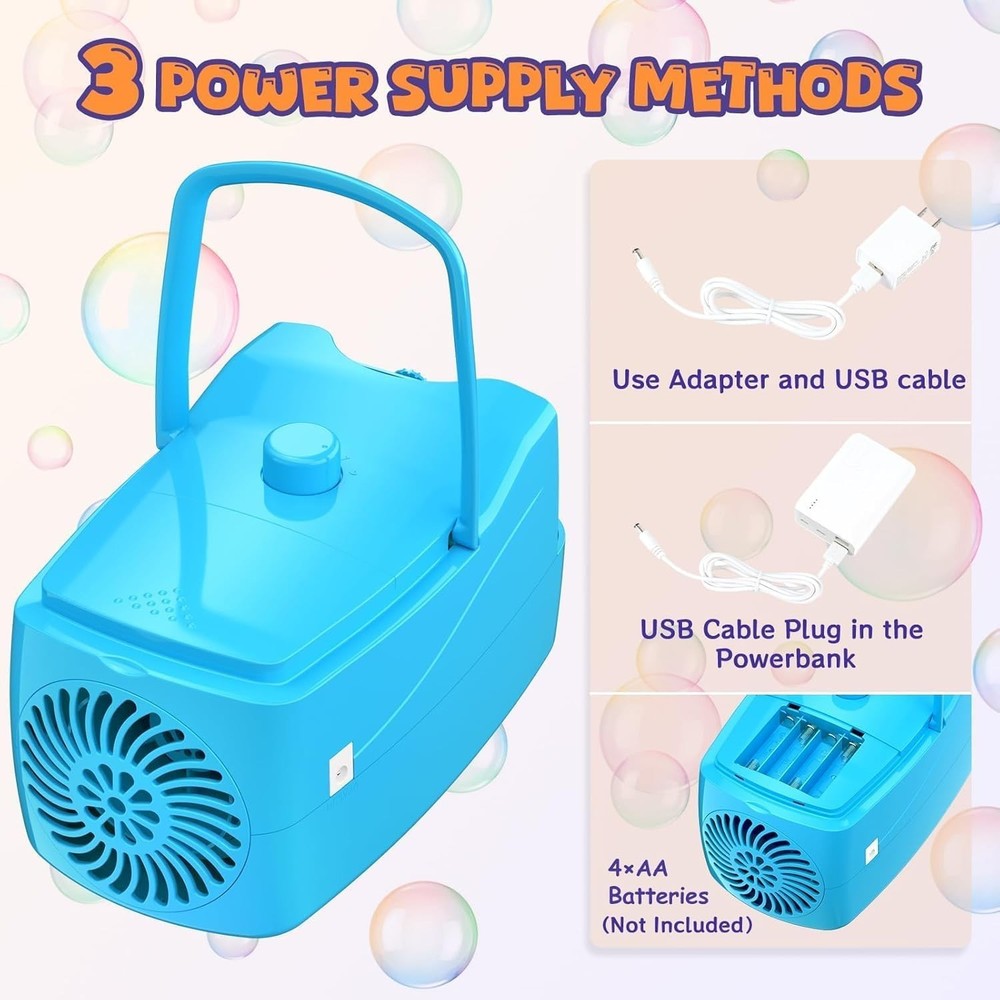 Bubble Machine, 18000+ Bubbles Per Minute Bubble Maker Blower for Kids Toddle...