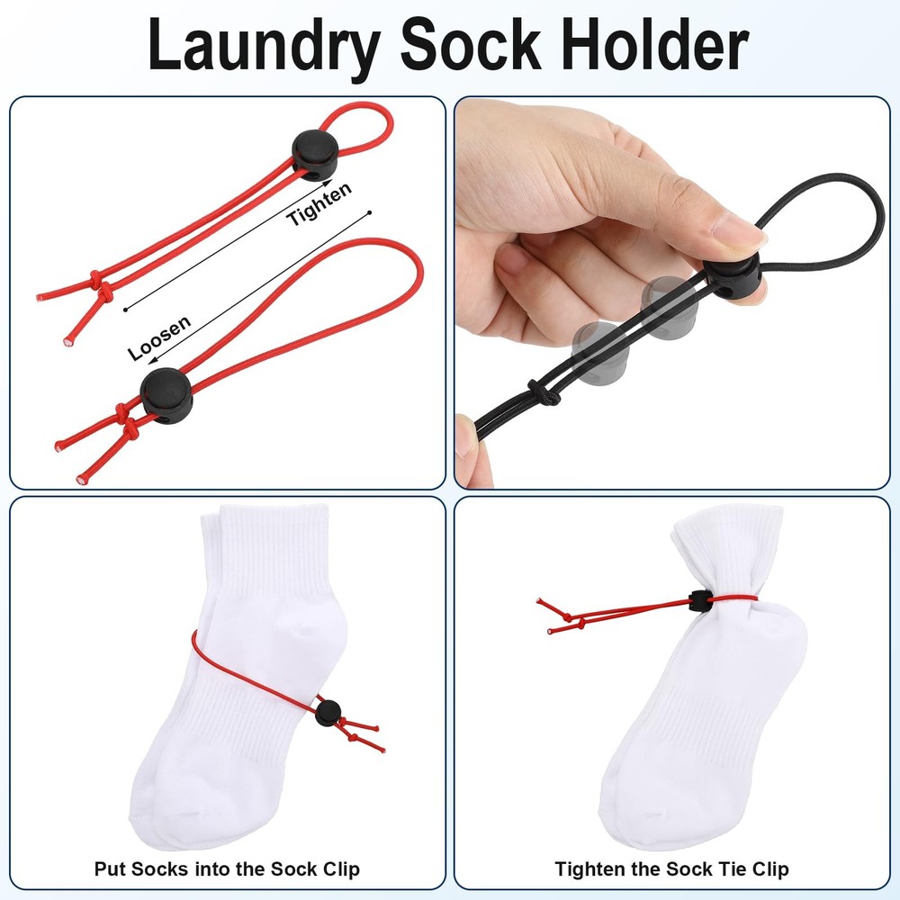 100 Pcs Sock Clips for Laundry Locks Your Socks Holder Stocking Tie Clips