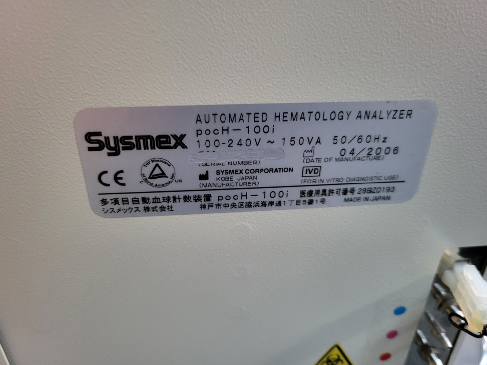 Sysmex POCH-100i Automated Hematology Analyzer