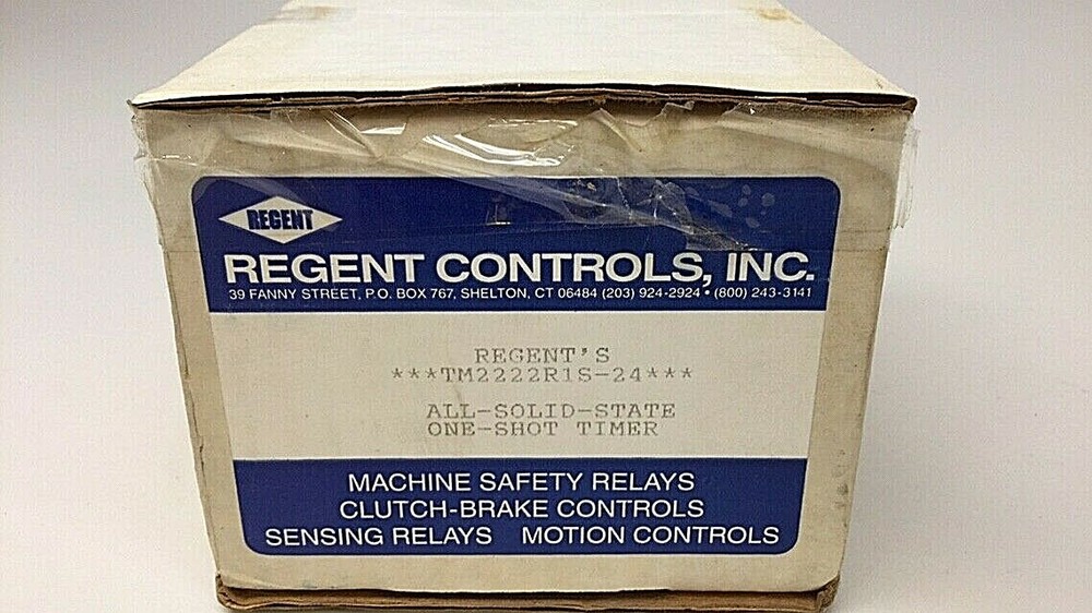 Regent Controls TM2222R1S-24 Solid State One Shot Adjustable Timer For VDC Loads