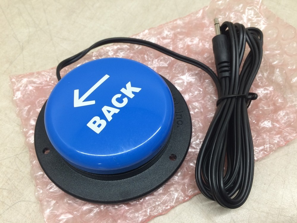 Ablenet Blue "Back" Jelly Bean Switch Button Assistive UAID Inputs