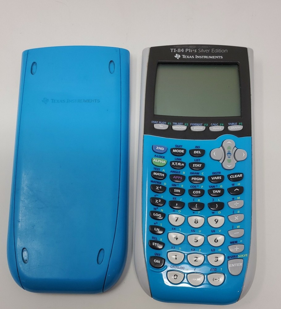 Texas Instruments TI-84 Plus Silver Edition Graphing Calculator Light Blue