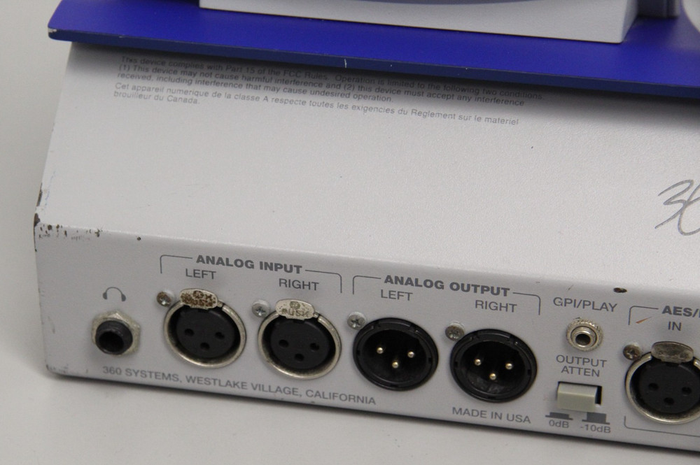 360 Systems Instant Replay Hard Disc Audio 2.0 With Replaced Face Panel