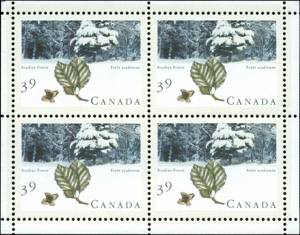 Canada Scott #1283a Pane of 4  Mint Never Hinged