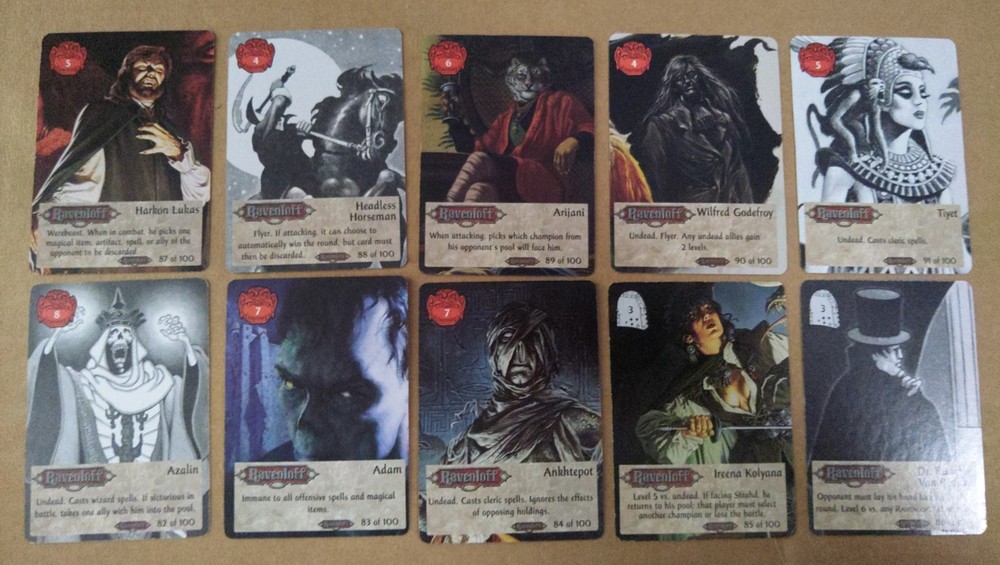 Spellfire CCG Ravenloft Set 1994 TSR almost complete 1-100 missing #4, 29, 53